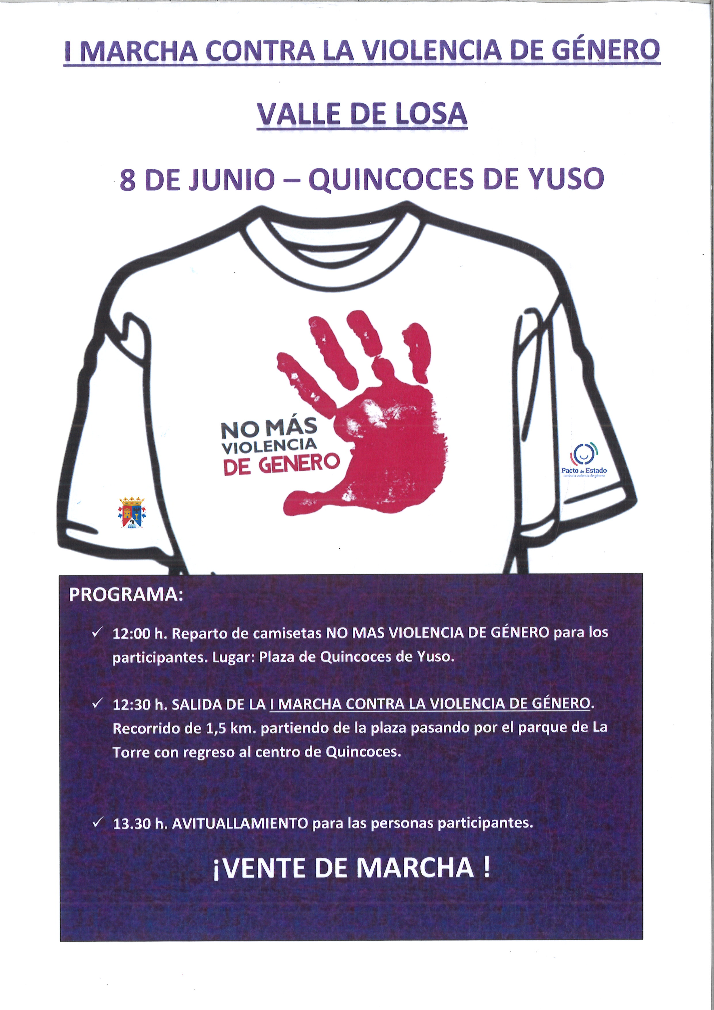  I MARCHA CONTRA LA VIOLENCIA DE GÉNERO.- DOMINGO 8 DE JUNIO 
