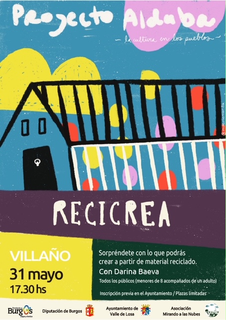 TALLER RECICREA EN VILLAÑO EL  31 DE MAYO.-