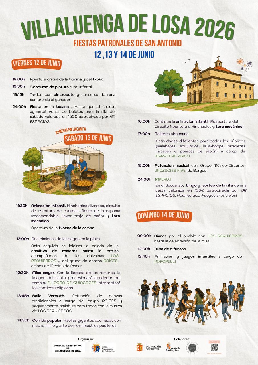 SAN ANTONIO 2026 ! CARTEL Y PROGRAMA DE FIESTAS.-