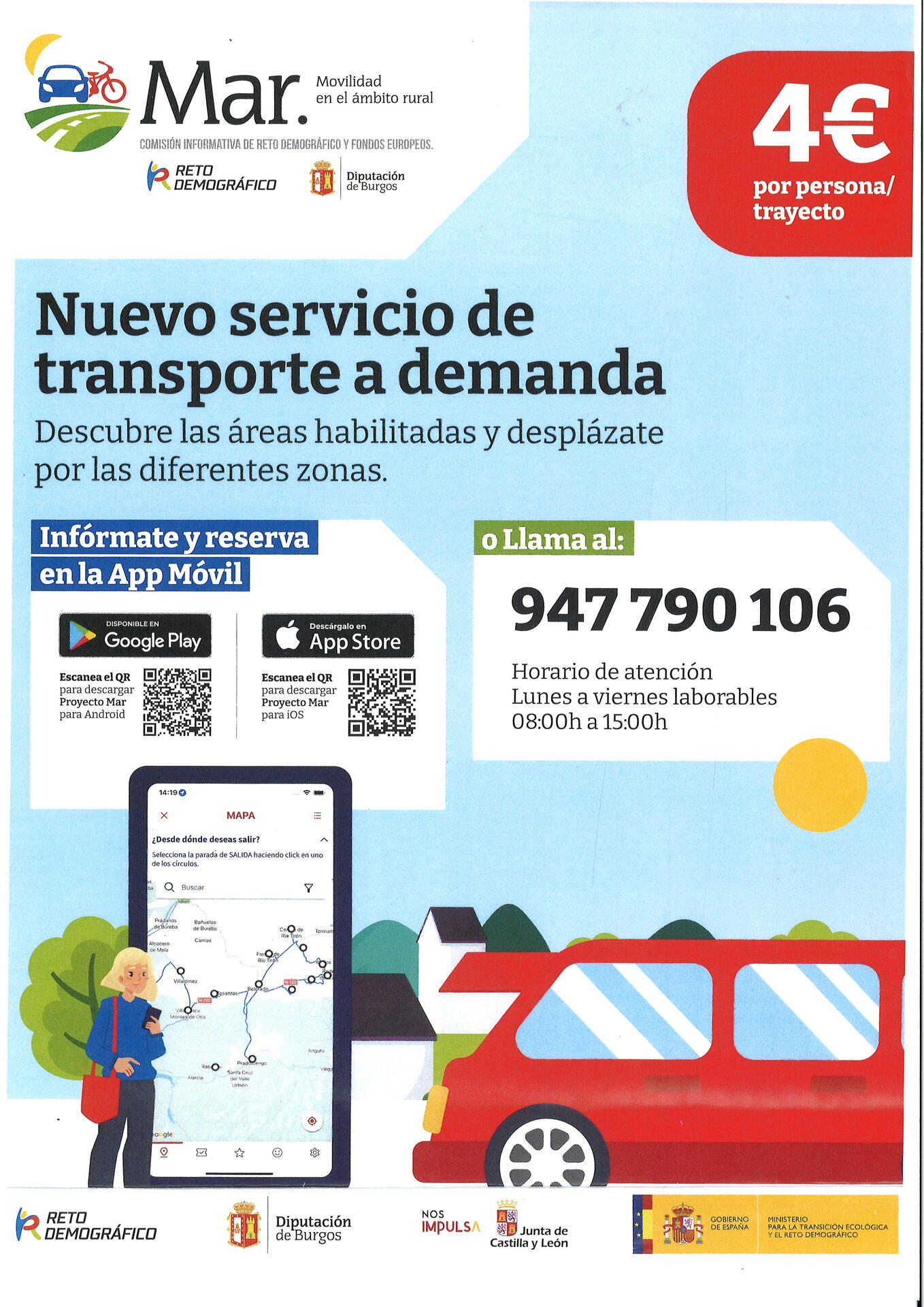 NUEVO SERVICIO DE TRANSPORTE A DEMANDA EN VALLE DE LOSA.-